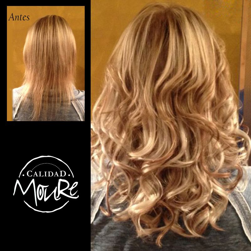 Extensiones Moure antes y despues queratina de grapas adhesivas y de hilo (6)