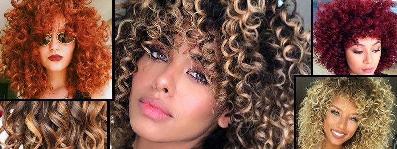 Mechas y color pelo rizado