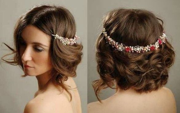 PEINADOS Y RECOGIDOS DE NOVIA PELO CORTO PELUQUERIA MOURE MALLORCA (14)